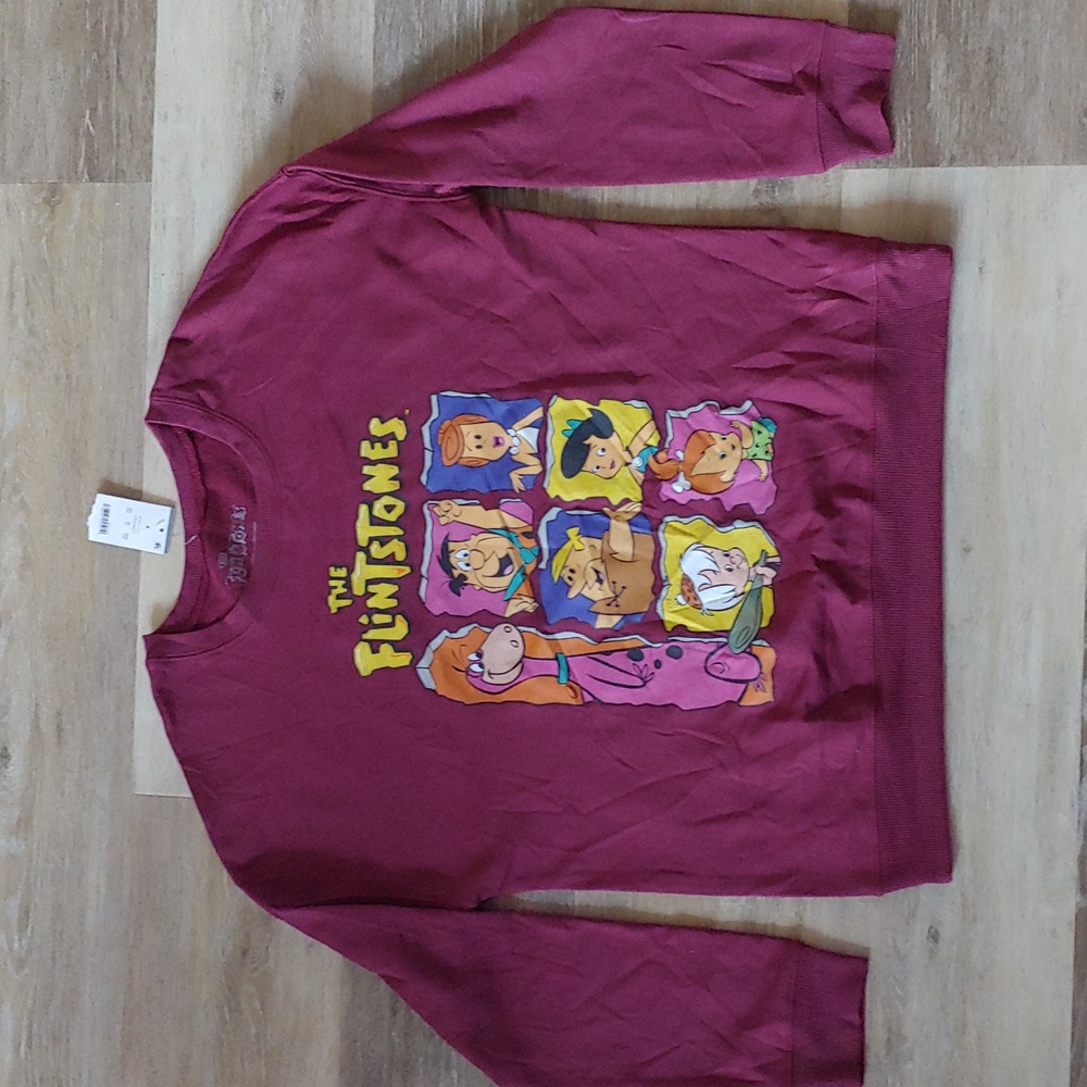 NWT The Flintstones Women's Graphic Sweatshirt Size S